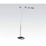 Nickel Metal Floor Lamp W/5 Light Bulbs
